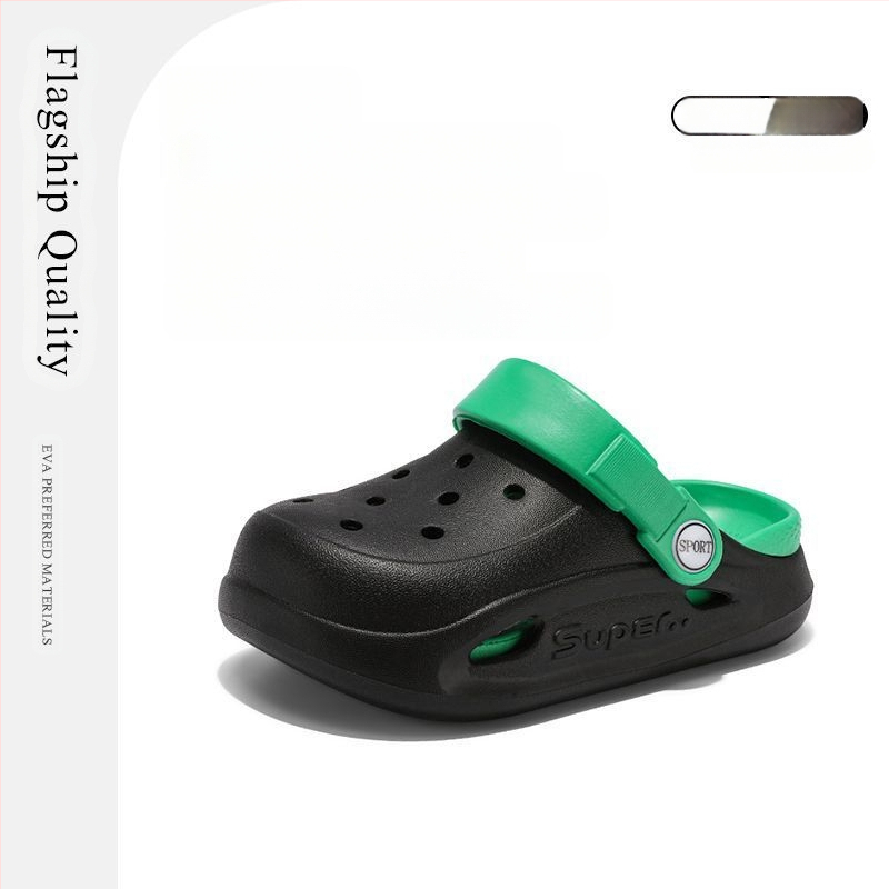 Bērnu Crocs stila EVA sandales, pretslidējošas, vasara 2025, vecums 4–6 gadi