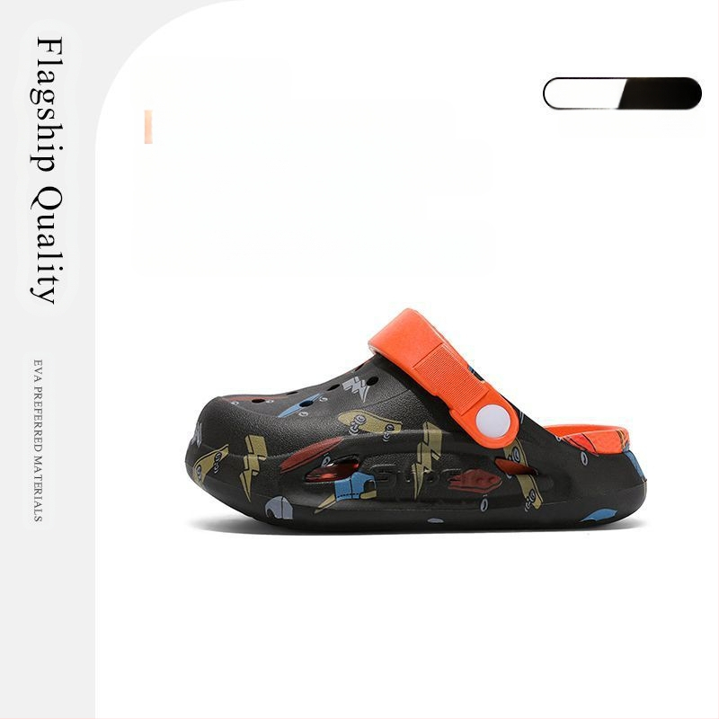 Bērnu Crocs stila EVA sandales, pretslidējošas, vasara 2025, vecums 4–6 gadi