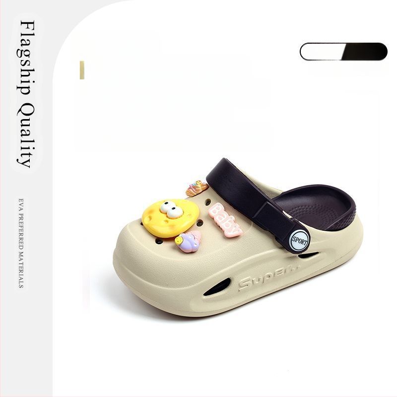 Bērnu Crocs stila EVA sandales, pretslidējošas, vasara 2025, vecums 4–6 gadi