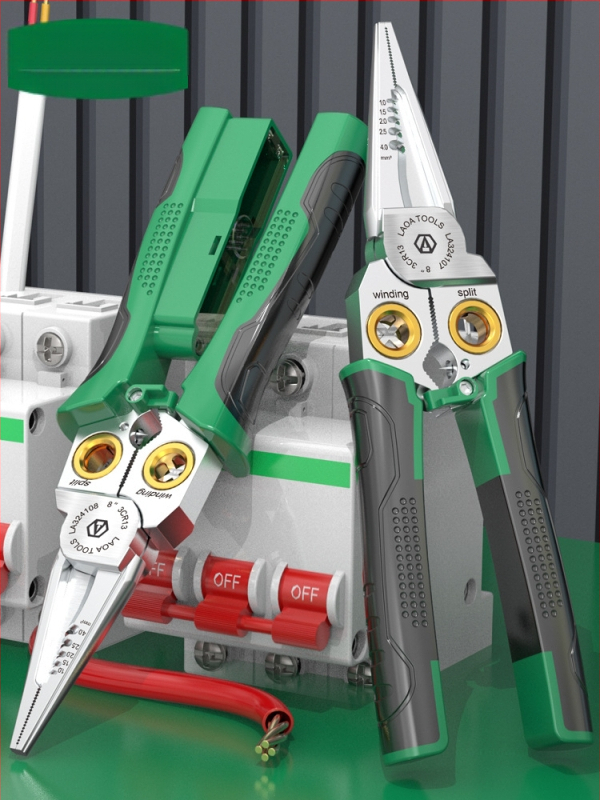 8-u-1 električarske kliješta s mjerenjem napona, skidanje izolacije, rezanje vodiča i krimpanje