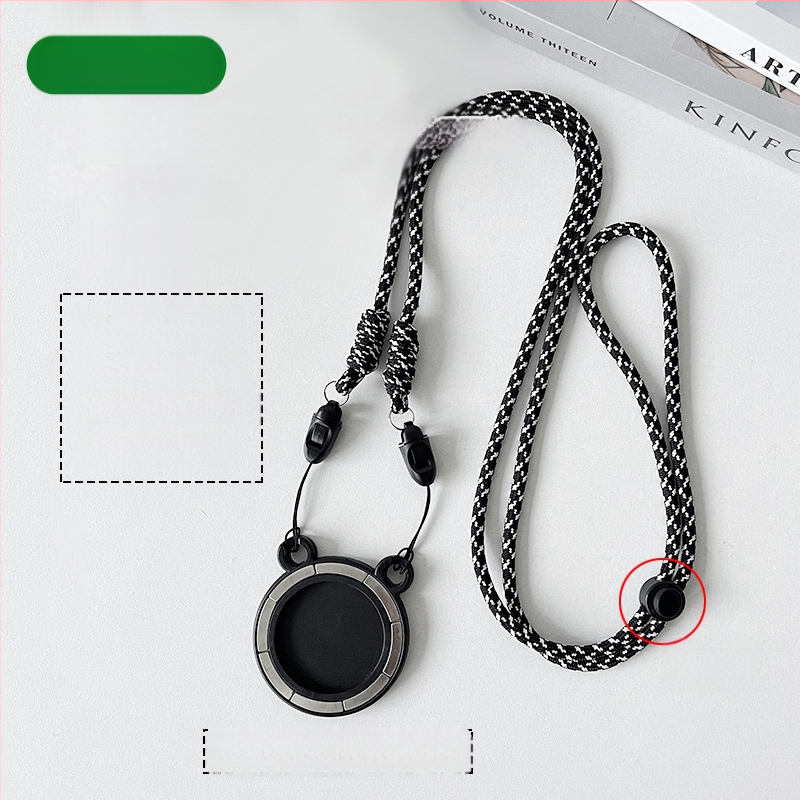 Pandantiv magnetic pentru telefon – două culori, compatibil MagSafe, șnur țesut pentru gât