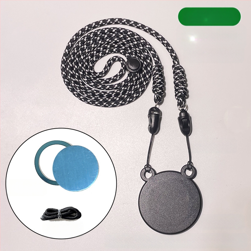 Pandantiv magnetic pentru telefon – două culori, compatibil MagSafe, șnur țesut pentru gât