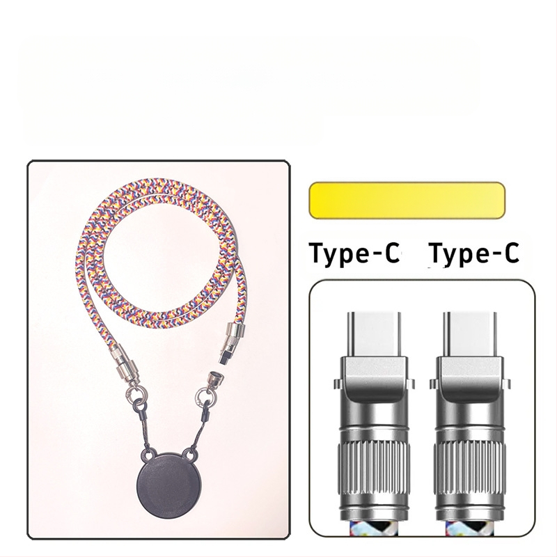 Pandantiv magnetic pentru telefon – două culori, compatibil MagSafe, șnur țesut pentru gât