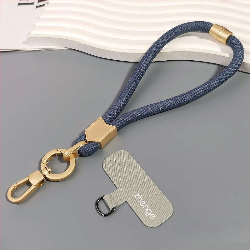 Jane grids Telefonų laikiklis, reguliuojamas riešo dirželis, trumpas pintas virvė, geometrinis pakabukas, daugiafunkcinis lauko aksesuaras