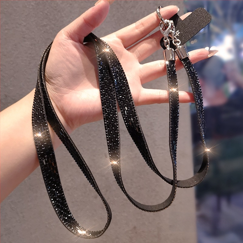 Moteriška telefono pakabukas su deimantiniais blizgučiais, geometrinis pakabukas, daugiafunkcinis