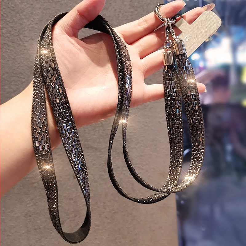 Moteriška telefono pakabukas su deimantiniais blizgučiais, geometrinis pakabukas, daugiafunkcinis