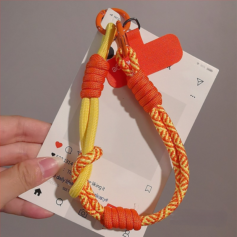 Moteriškas telefono ritė riešui, megztas, reguliuojamas, dvigubos paskirties, rankų darbo, geometrinis pakabukas