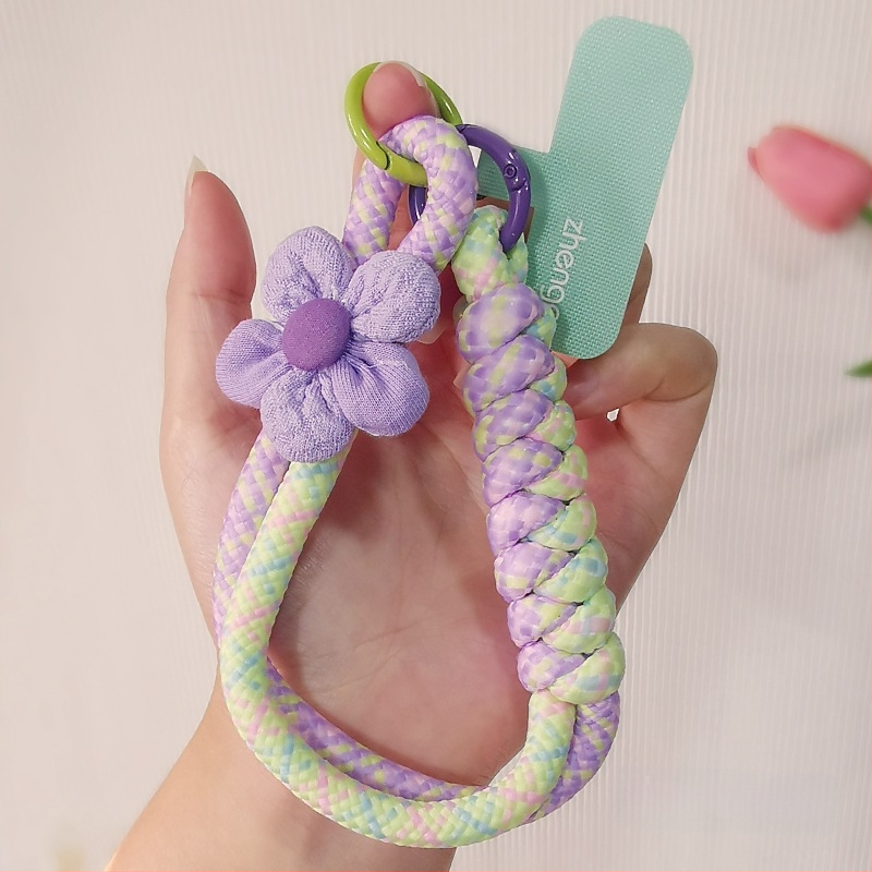 Telefono pakabukas su pintu virve, rankų darbas, geometrinis pakabukas, moteriškas riešo dirželis