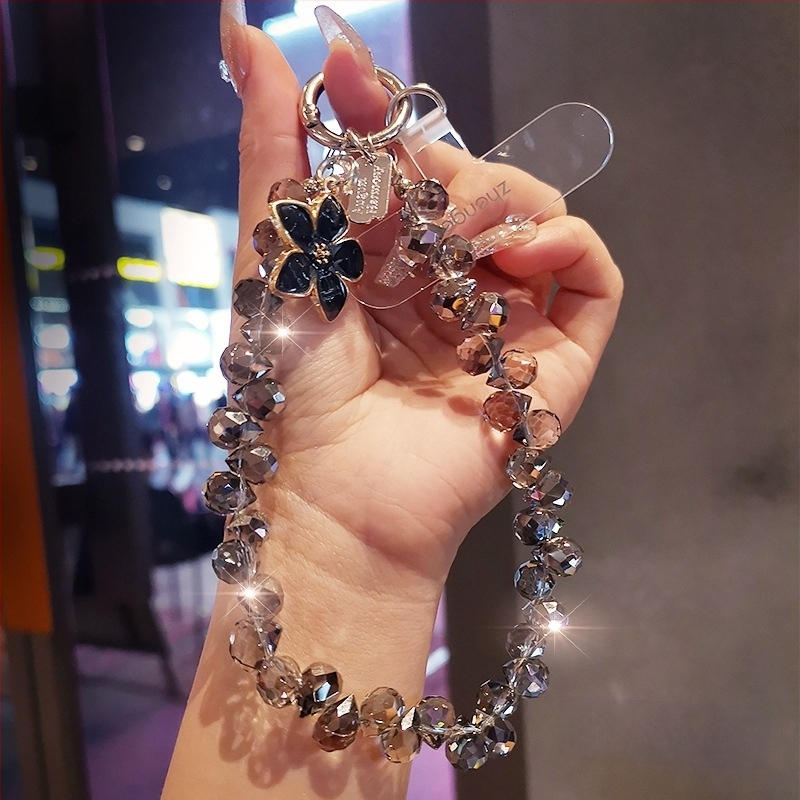 Rankų darbo telefonų grandinė su kristalų pakabuku moterims, geometrinis pakabukas, daugiafunkcinis
