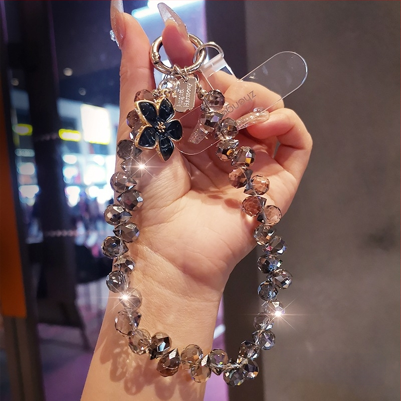 Rankų darbo telefonų grandinė su kristalų pakabuku moterims, geometrinis pakabukas, daugiafunkcinis
