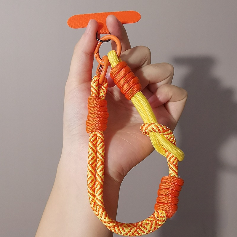 Laikiklis telefonui riešui ir nykščio laikiklis – reguliuojamas, megzta virvė, rankų darbo, daugiafunkcinis, Zhenge