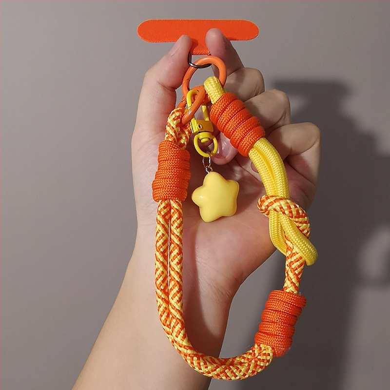 Laikiklis telefonui riešui ir nykščio laikiklis – reguliuojamas, megzta virvė, rankų darbo, daugiafunkcinis, Zhenge