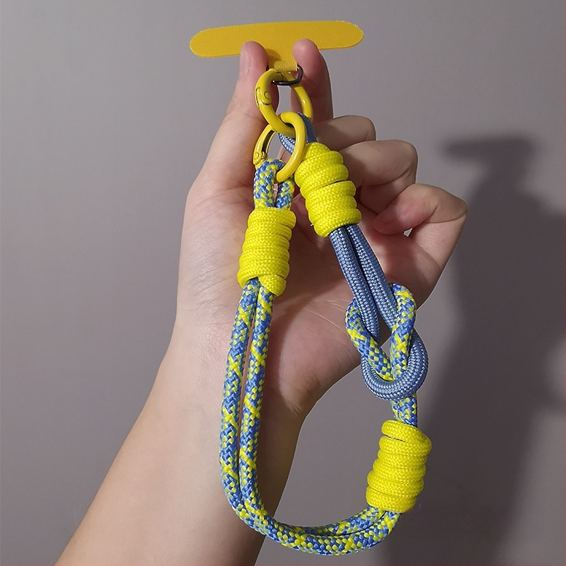 Laikiklis telefonui riešui ir nykščio laikiklis – reguliuojamas, megzta virvė, rankų darbo, daugiafunkcinis, Zhenge