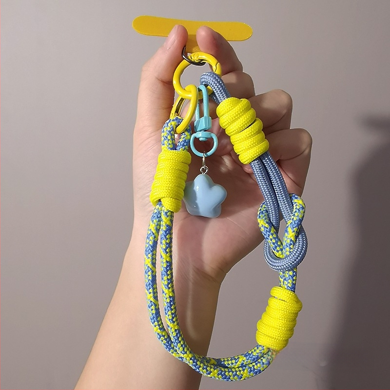 Laikiklis telefonui riešui ir nykščio laikiklis – reguliuojamas, megzta virvė, rankų darbo, daugiafunkcinis, Zhenge