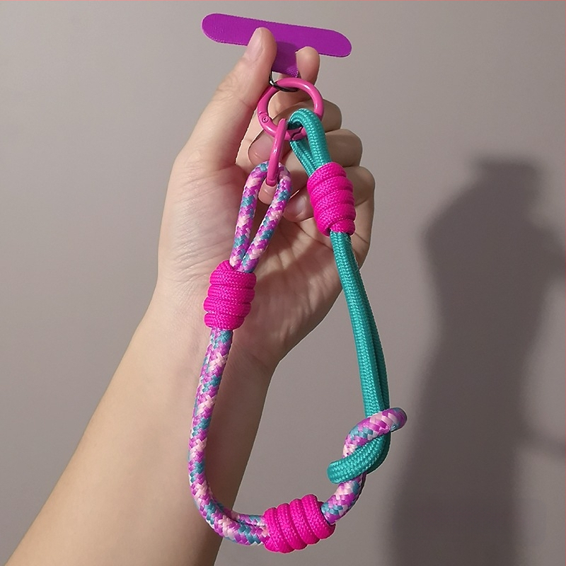 Laikiklis telefonui riešui ir nykščio laikiklis – reguliuojamas, megzta virvė, rankų darbo, daugiafunkcinis, Zhenge