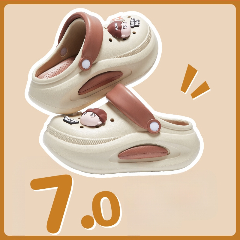 Moteriški bateliai su skylutėmis — viršus EVA, apvalus pirštas, laisvas stilius