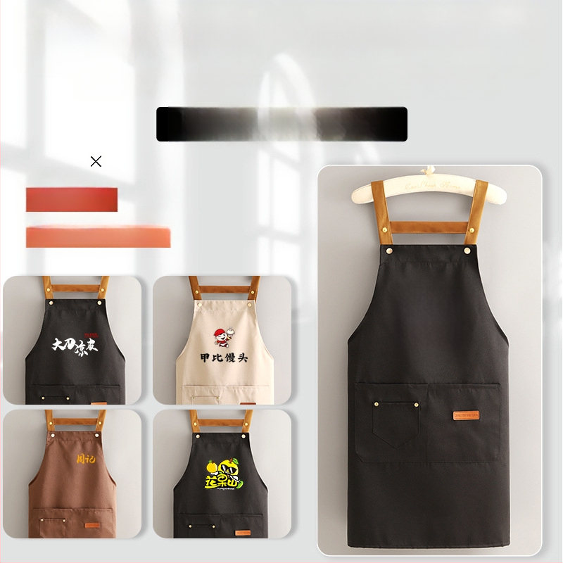 Hao Jin ujjúval ellátott kötény cateringhez, poliészter-pamutszövet, folt- és kopásálló