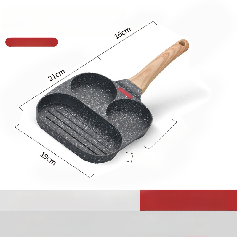 OTTOGI Nelipni pusryčių keptuvė kiaušiniams ir burgeriams, aliuminio lydinys, modelis DC-G2PH, 0,6 kg, tinkama įprastoms kaitlentėms.