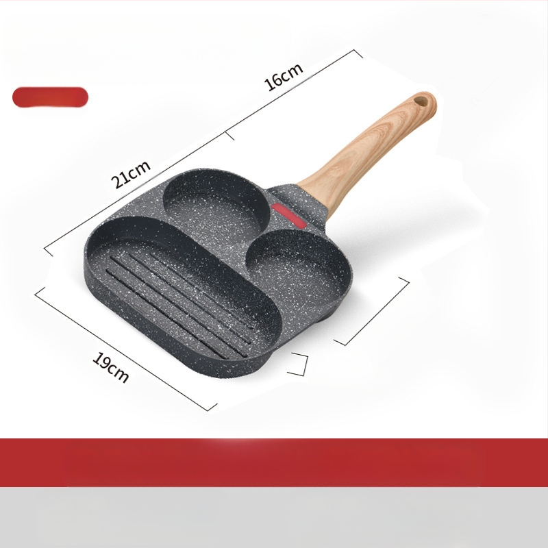 OTTOGI Nelipni pusryčių keptuvė kiaušiniams ir burgeriams, aliuminio lydinys, modelis DC-G2PH, 0,6 kg, tinkama įprastoms kaitlentėms.