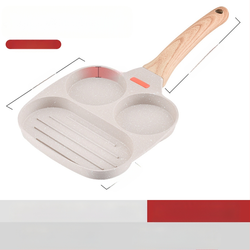 OTTOGI Nelipni pusryčių keptuvė kiaušiniams ir burgeriams, aliuminio lydinys, modelis DC-G2PH, 0,6 kg, tinkama įprastoms kaitlentėms.