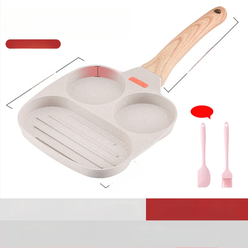 OTTOGI Nelipni pusryčių keptuvė kiaušiniams ir burgeriams, aliuminio lydinys, modelis DC-G2PH, 0,6 kg, tinkama įprastoms kaitlentėms.