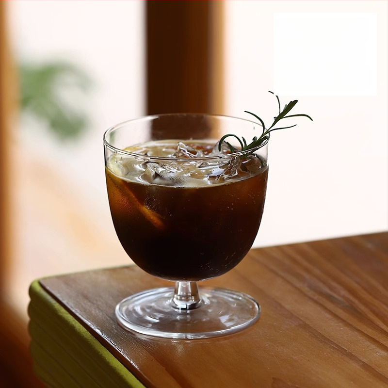 Чаша за чай - стъклена, новокитайски стил, еднослойна, шестчленен комплект, печат на лого наличен