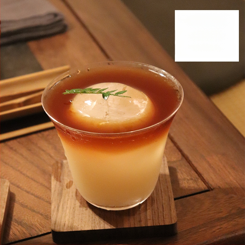 Чаша за чай - стъклена, новокитайски стил, еднослойна, шестчленен комплект, печат на лого наличен