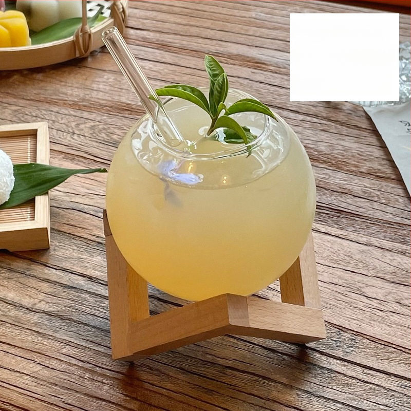 Чаша за чай - стъклена, новокитайски стил, еднослойна, шестчленен комплект, печат на лого наличен