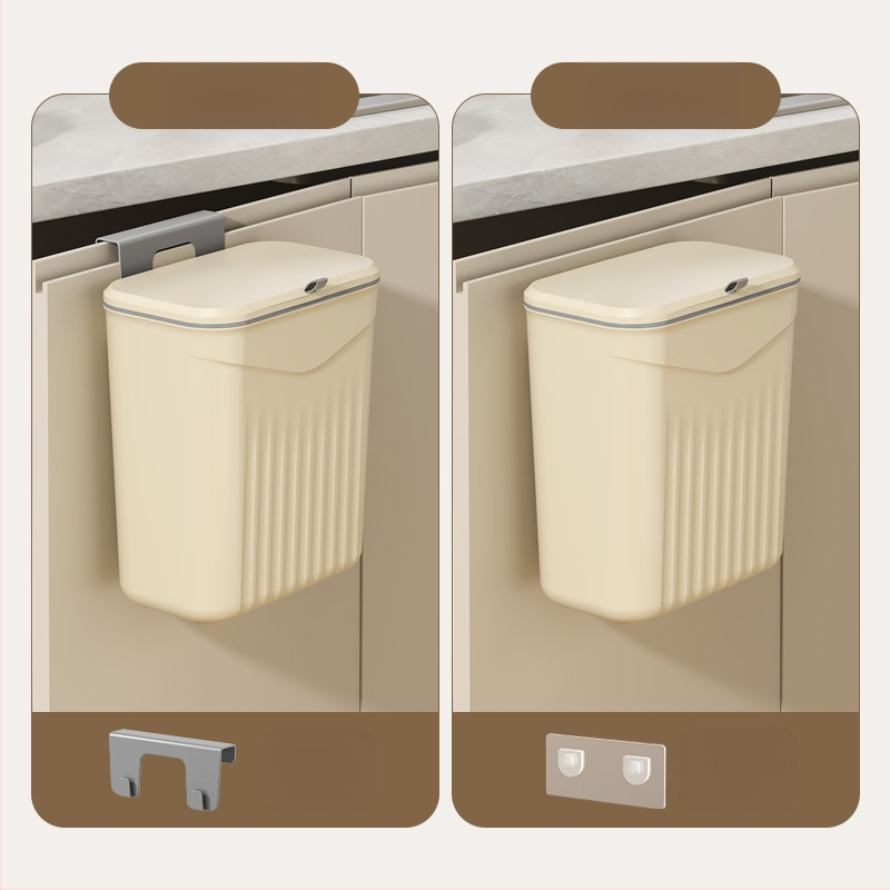 Sienas virtuves atkritumu urna ar atveramu vāku, plastiska, ietilpība >12 L, kvadrātveida forma, mājsaimniecības lietošanai