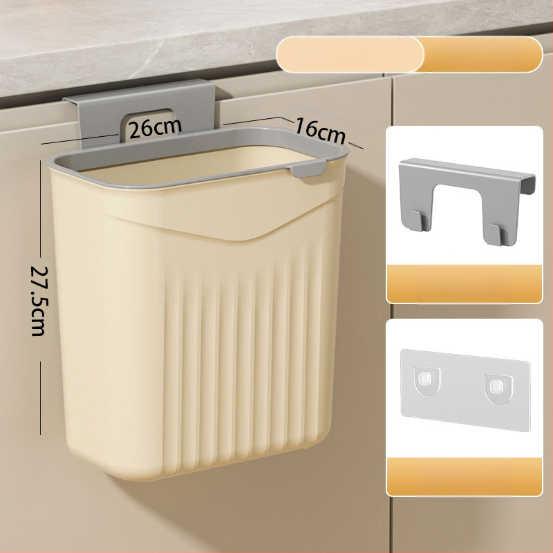 Sienas virtuves atkritumu urna ar atveramu vāku, plastiska, ietilpība >12 L, kvadrātveida forma, mājsaimniecības lietošanai