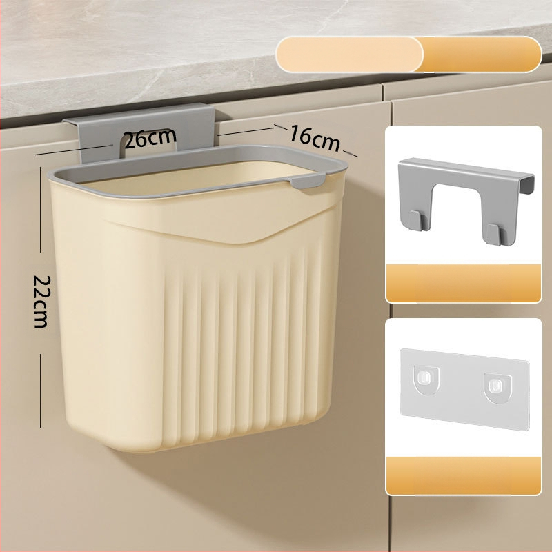 Sienas virtuves atkritumu urna ar atveramu vāku, plastiska, ietilpība >12 L, kvadrātveida forma, mājsaimniecības lietošanai