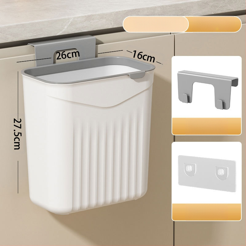 Sienas virtuves atkritumu urna ar atveramu vāku, plastiska, ietilpība >12 L, kvadrātveida forma, mājsaimniecības lietošanai