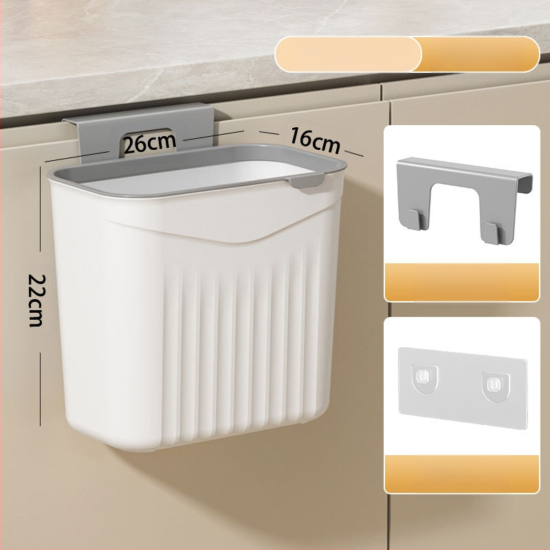 Sienas virtuves atkritumu urna ar atveramu vāku, plastiska, ietilpība >12 L, kvadrātveida forma, mājsaimniecības lietošanai