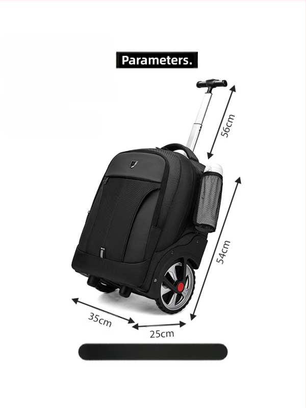 Бизнес раница с колела за пътуване — закопчаване с цип, полиестерен материал, тегло 3 кг, подходяща за бизнес пътувания