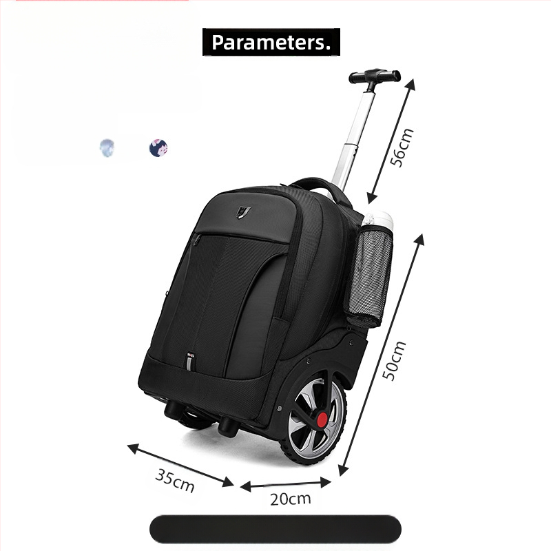 Бизнес раница с колела за пътуване — закопчаване с цип, полиестерен материал, тегло 3 кг, подходяща за бизнес пътувания