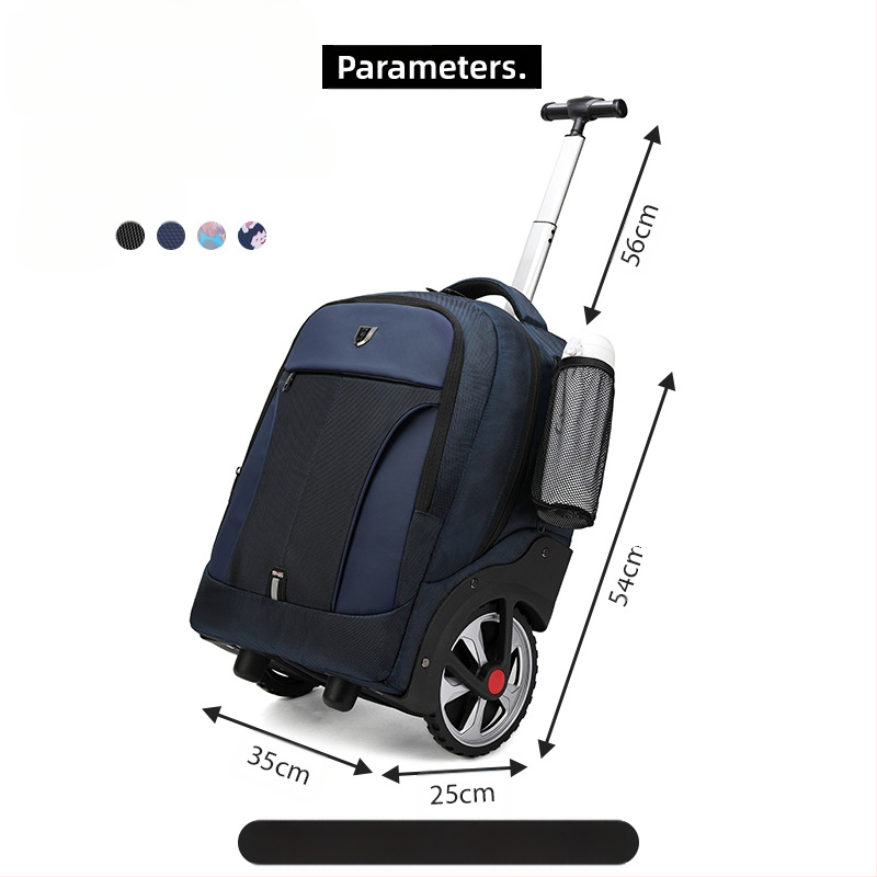 Бизнес раница с колела за пътуване — закопчаване с цип, полиестерен материал, тегло 3 кг, подходяща за бизнес пътувания
