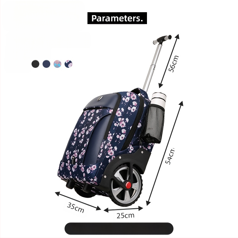 Бизнес раница с колела за пътуване — закопчаване с цип, полиестерен материал, тегло 3 кг, подходяща за бизнес пътувания