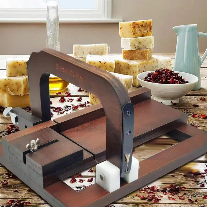 Drveni rezac sapuna – ručno izrađena kompaktna stolna ploča za rezanje za DIY sapune s prilagodljivom debljinom