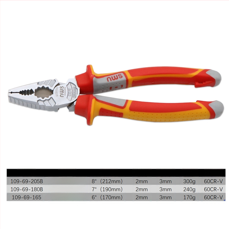 SMU adatos replės su smaigiu galu, modelis 140-69-205B, specialus plienas, daugiafunkcinis įrankis