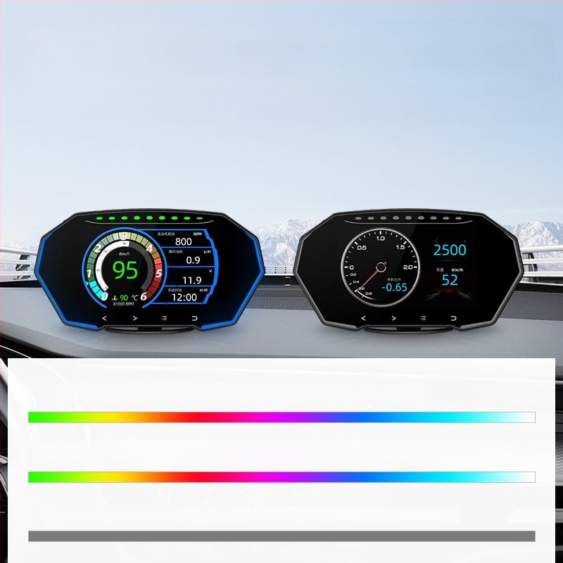 HUD auto displejs ar GPS ātruma mērītāju, OBD, 4 collu LED LCD skārienjutīgs displejs, modelis F11