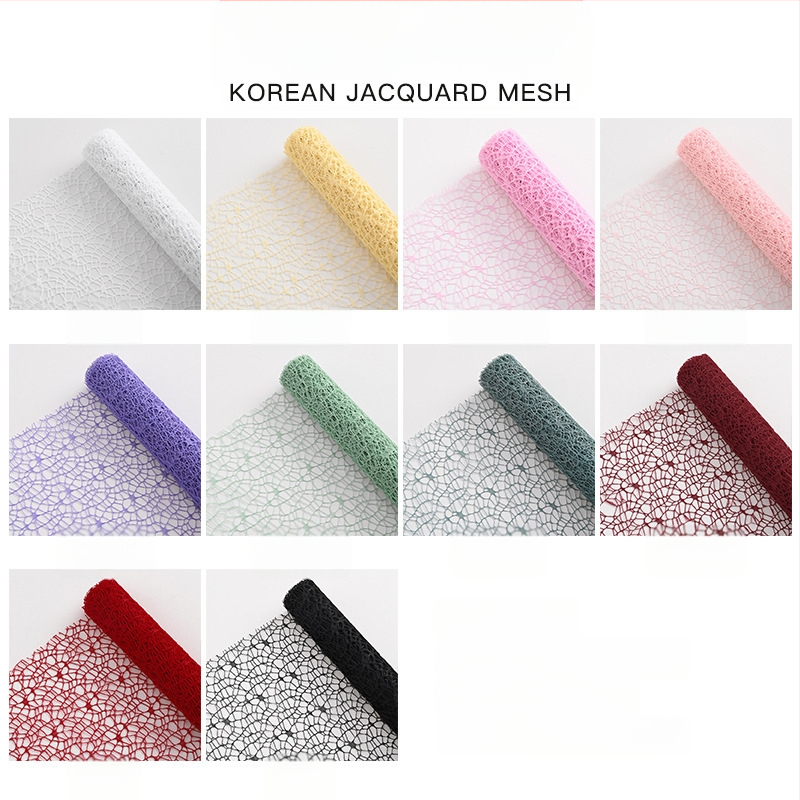 Jacquard tinklo tinklelis gėlių puokštės įvyniojimui, rankinis įvyniojimas, ženklas Sicheng, kilmė Yiwu, privatūs prekiniai ženklai prieinami, tolerancija ±1–2 cm