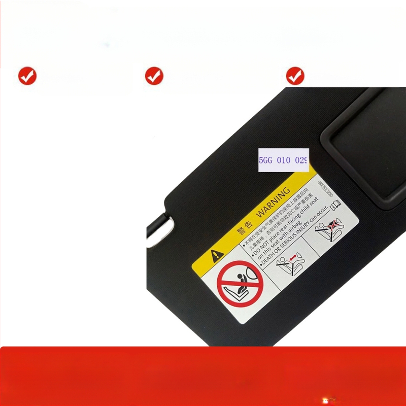 VW Lingdu CC saulės skydelis su makiažo veidrodėliu, PVC, įmontuotas montavimas, originalus stilius