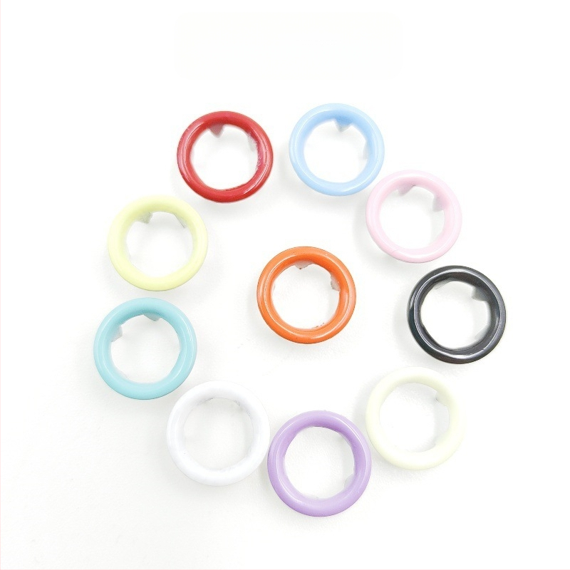 Nerūdijančio plieno penkių dantų spaustukas komplektas vaikų drabužiams, paslėptas metalinis užsegimas