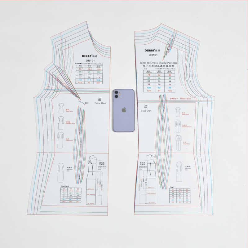 Siuvimo liniuotė — plastmasė, pagrindinis modelio prototipas, 24 vnt dėžutėje, bendras svoris 0,2 kg, įgaliotos privatios prekės ženklai