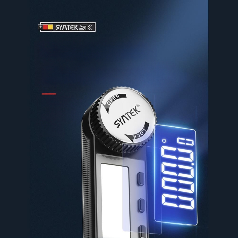 Ηλεκτρονικός ψηφιακός χάρακας γωνίας με οθόνη — υψηλής ακρίβειας, 360° πολυλειτουργικός χάρακας από ανοξείδωτο ατσάλι