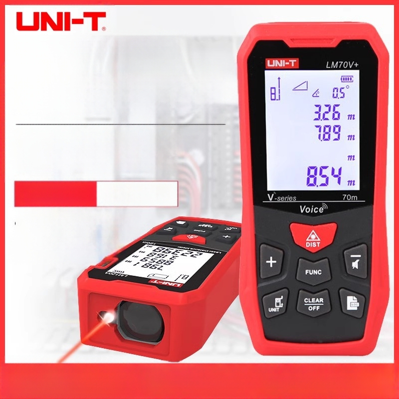 UNI-T LM50V+ Sērijas Rokas Lāzera Distancimetrs, Iekštelpu Lietošanai, Mērījumu Diapazons 100 m