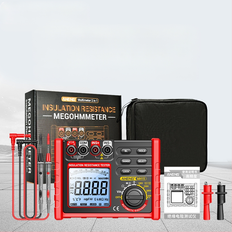 ANENG ευφυής μετρητής αντίστασης μόνωσης, 500V/1000V υψηλής τάσης, ψηφιακό megohmmeter