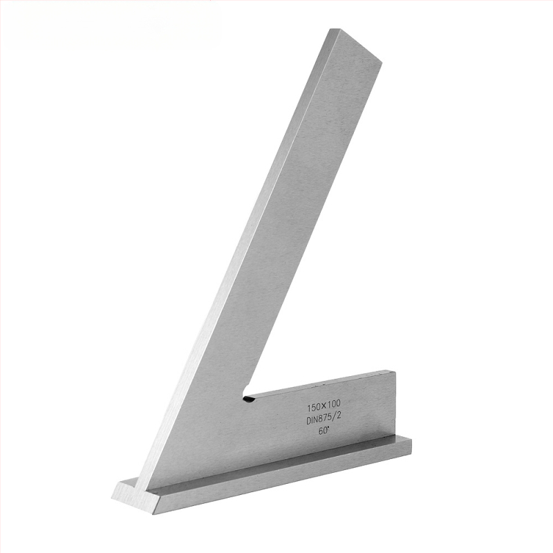 EJ-02 ορθογώνιος χάρακας από ανοξείδωτο ατσάλι, εμβέλεια μέτρησης 120×80, κλίμακα 45 μοιρών