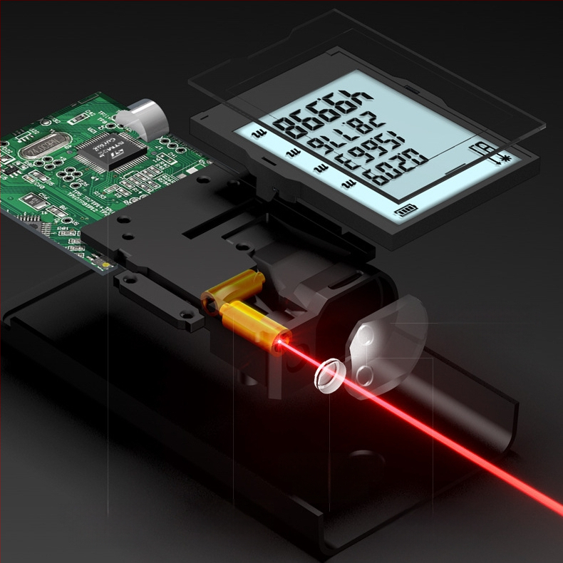 SW-MS50 Pārnēsājams lāzera attāluma mērītājs ar infrasarkano mērījumu