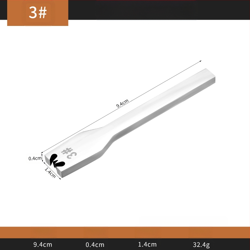 Odos užtrauktuko dantų šalinimo įrankis, plokščia galva, nerūdijantis plienas